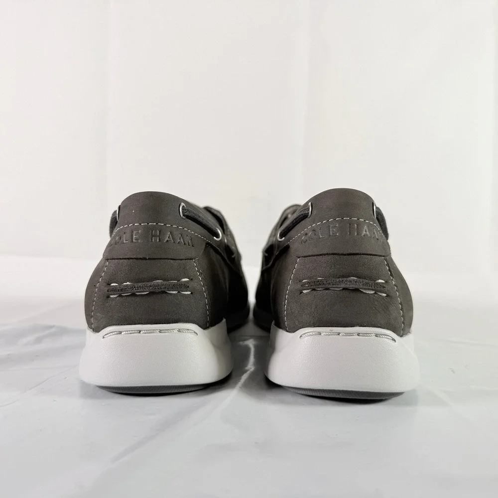 Cole Haan Grand‎ Atlantic Boat Shoe Gray Pinstripe Men's Size 10 M NIB